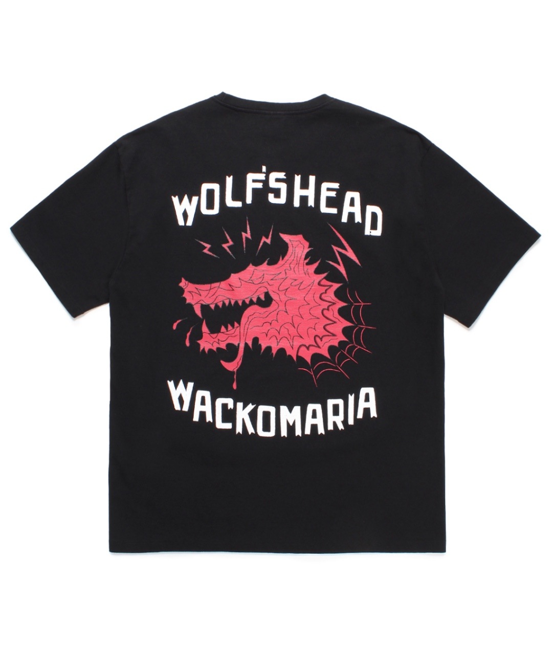 WOLF'S HEAD / WASHED HEAVY WEIGHT T-SHIRT【BLACK】｜WACKO MARIA