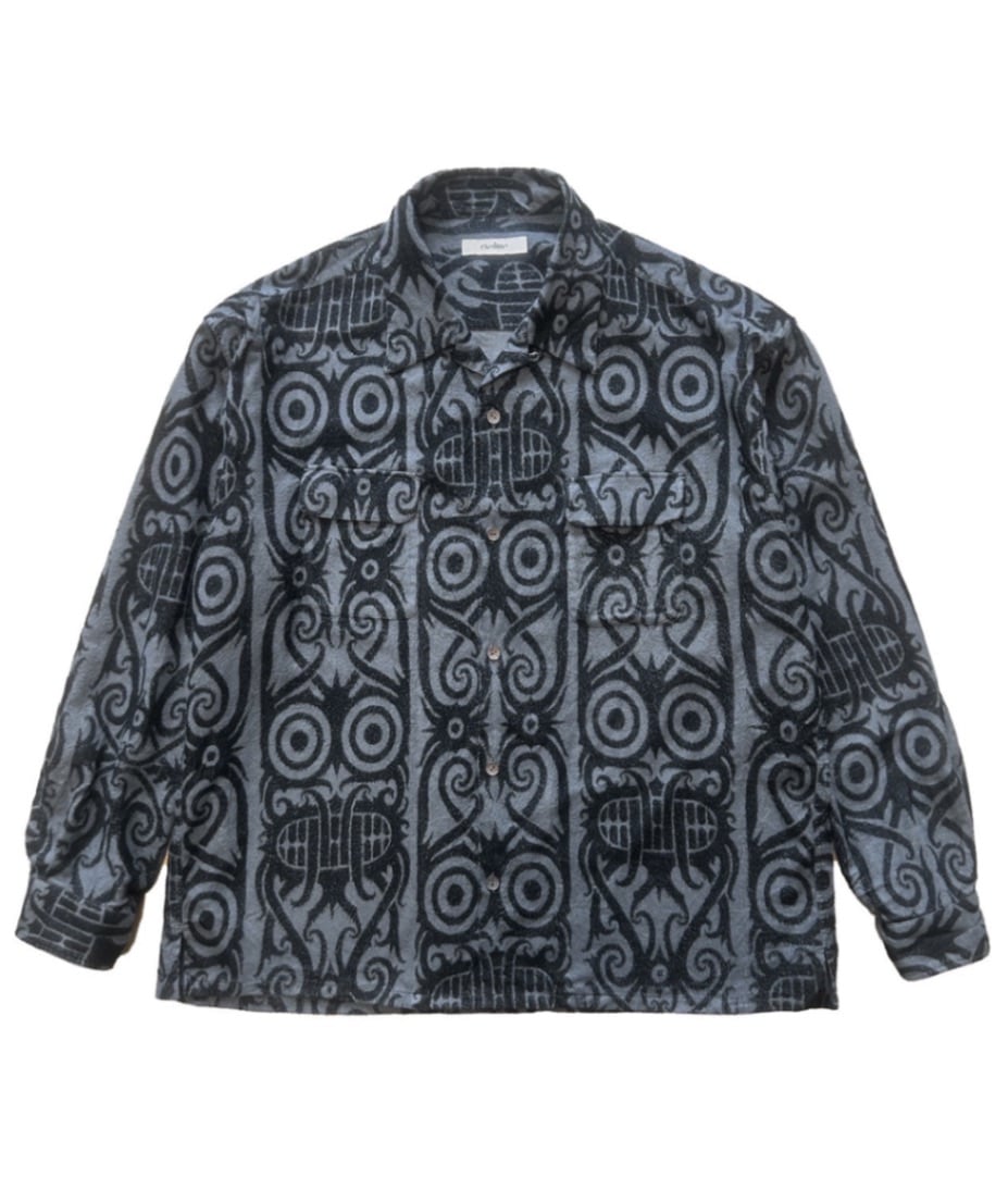 BORNEO FLANNEL L/S SHIRTS【GREY×BLACK】