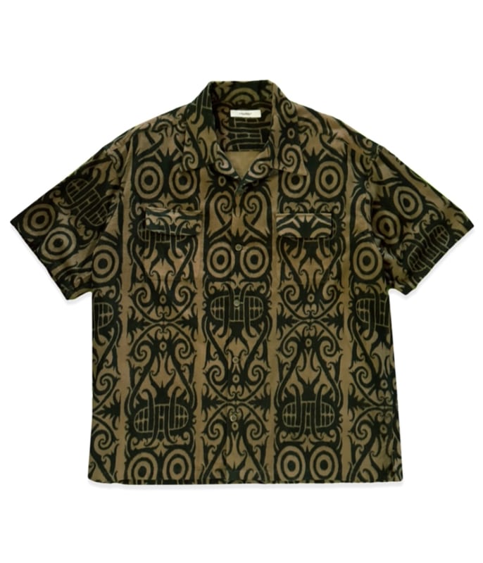 BORNEO FLANNEL HAWAIIAN SHIRTS【BROWN×BLACK】