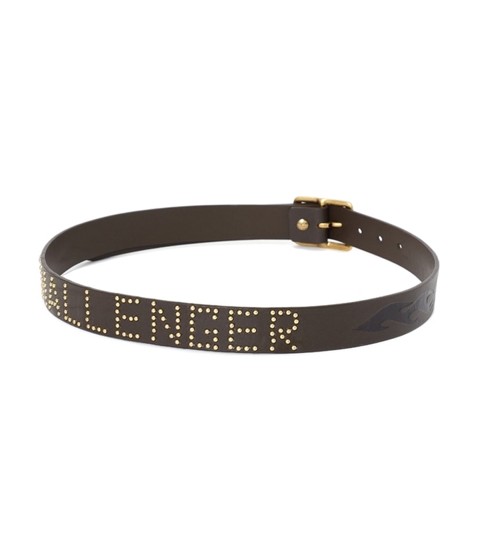 FIRE LEATHER BELT【BROWN】