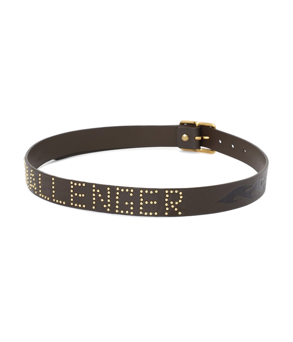 FIRE LEATHER BELT【BROWN】