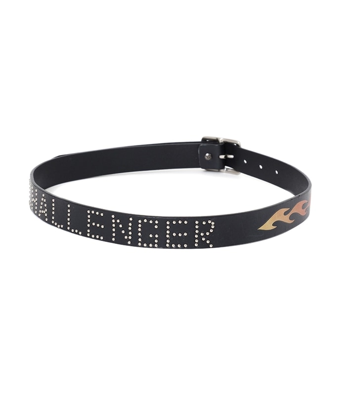 FIRE LEATHER BELT【BLACK】