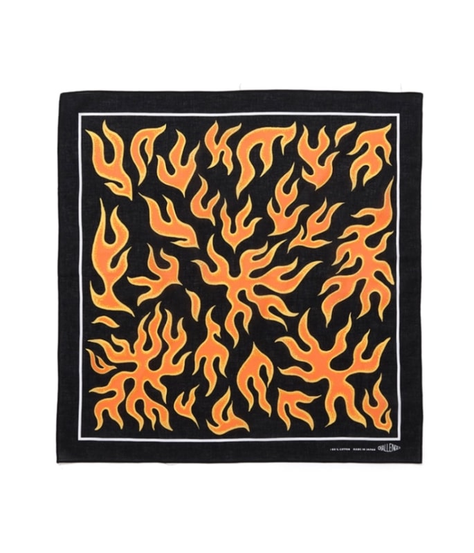 FIRE BANDANA【BLACK】