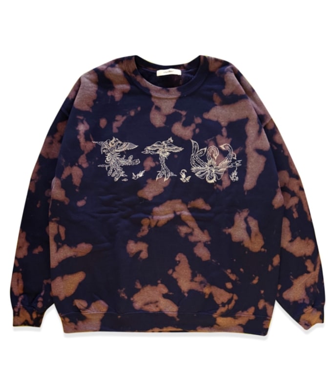 F.T.W. TIE DYE SWEAT SHIRT【NAVY】