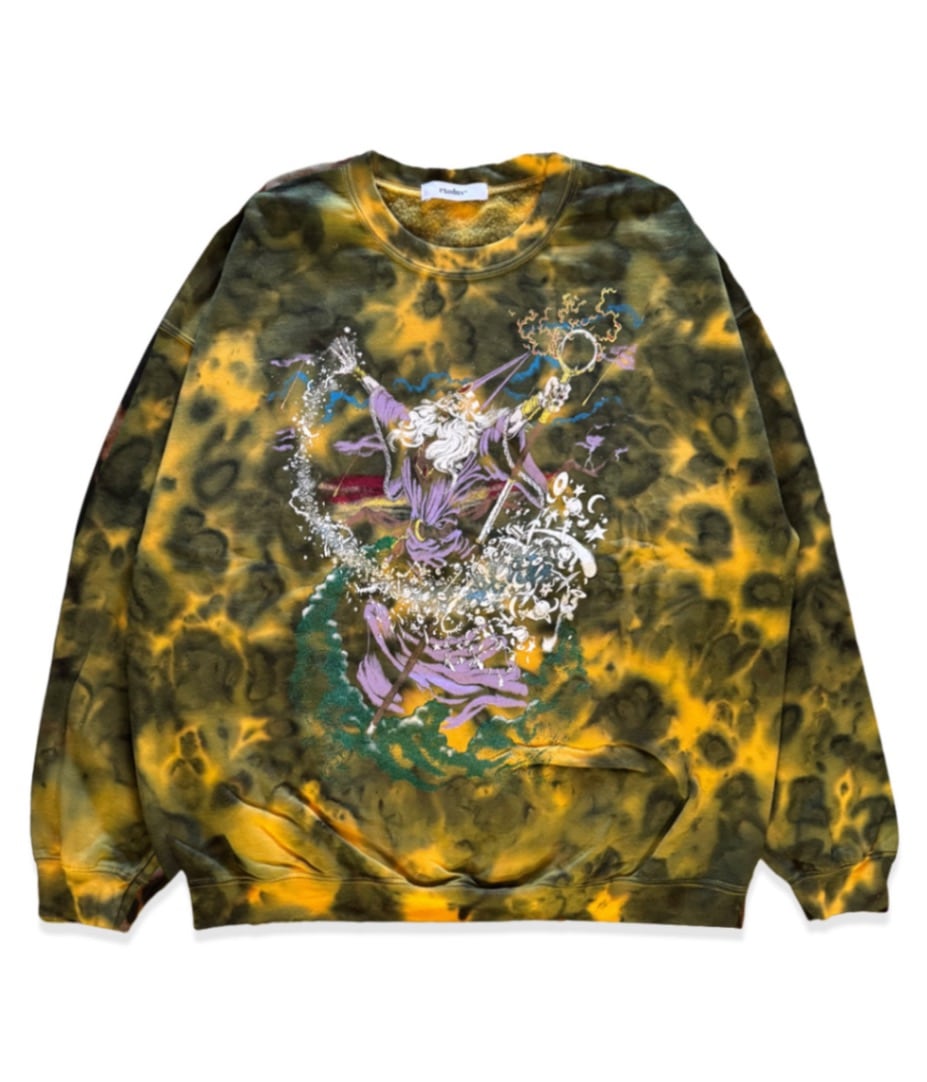 WIZARD TIE DYE SWEAT SHIRT【YELLOW】