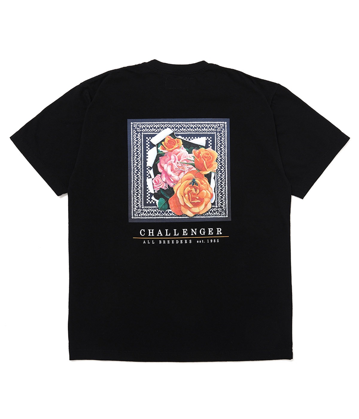 ROSE BANDANA TEE【BLACK】