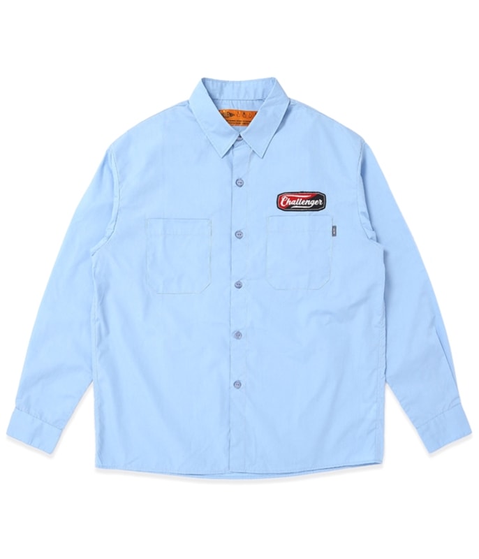 L/S PATCHED WORK SHIRT【SAX】