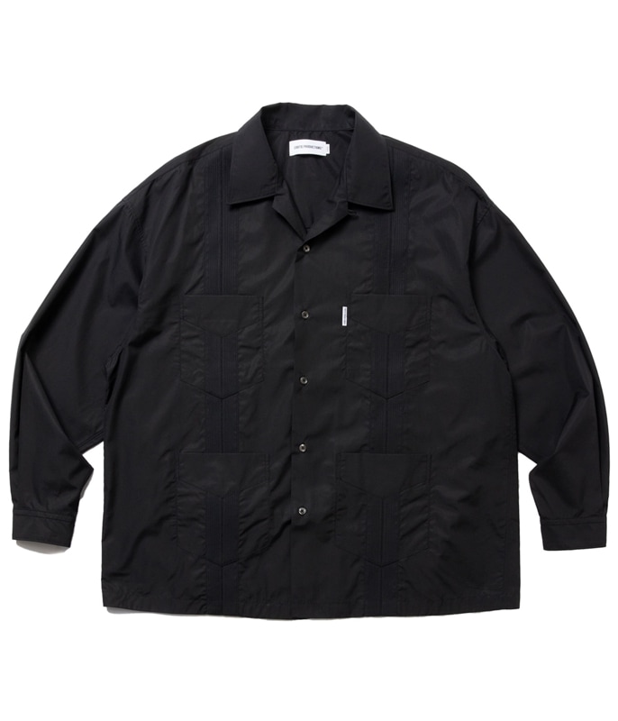 120/2 Typewriter Cuba L/S Shirt【BLACK】