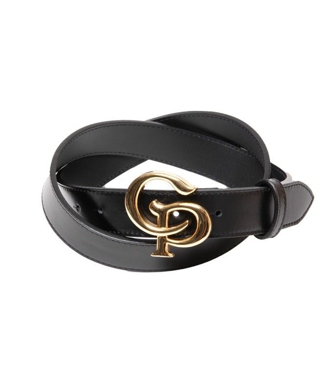 Symbol Buckle Leather Belt【GOLD】