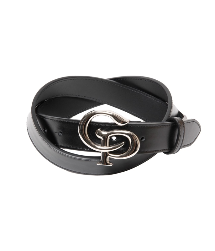 Symbol Buckle Leather Belt【SILVER】