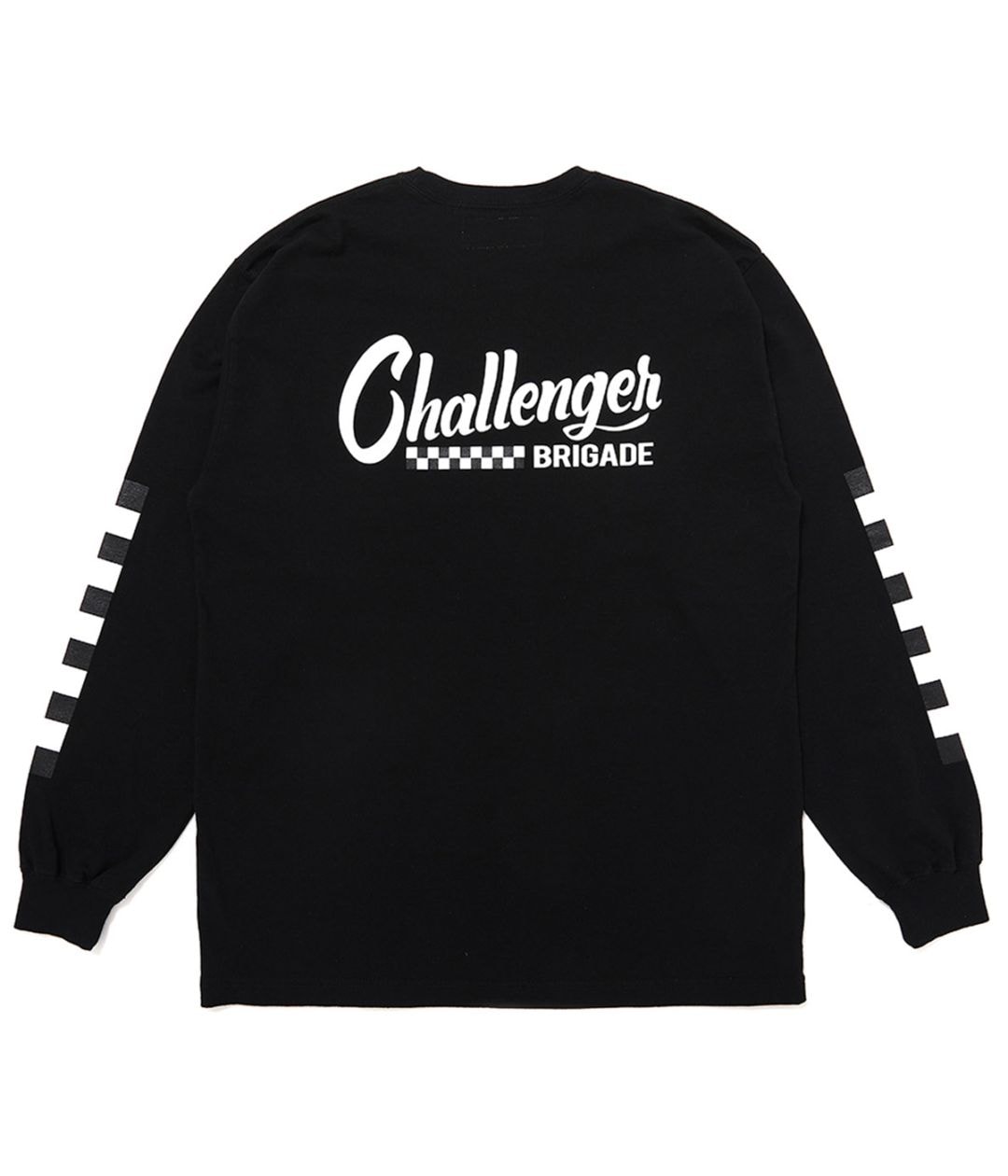 L/S CHECKER TEE【BLACK】