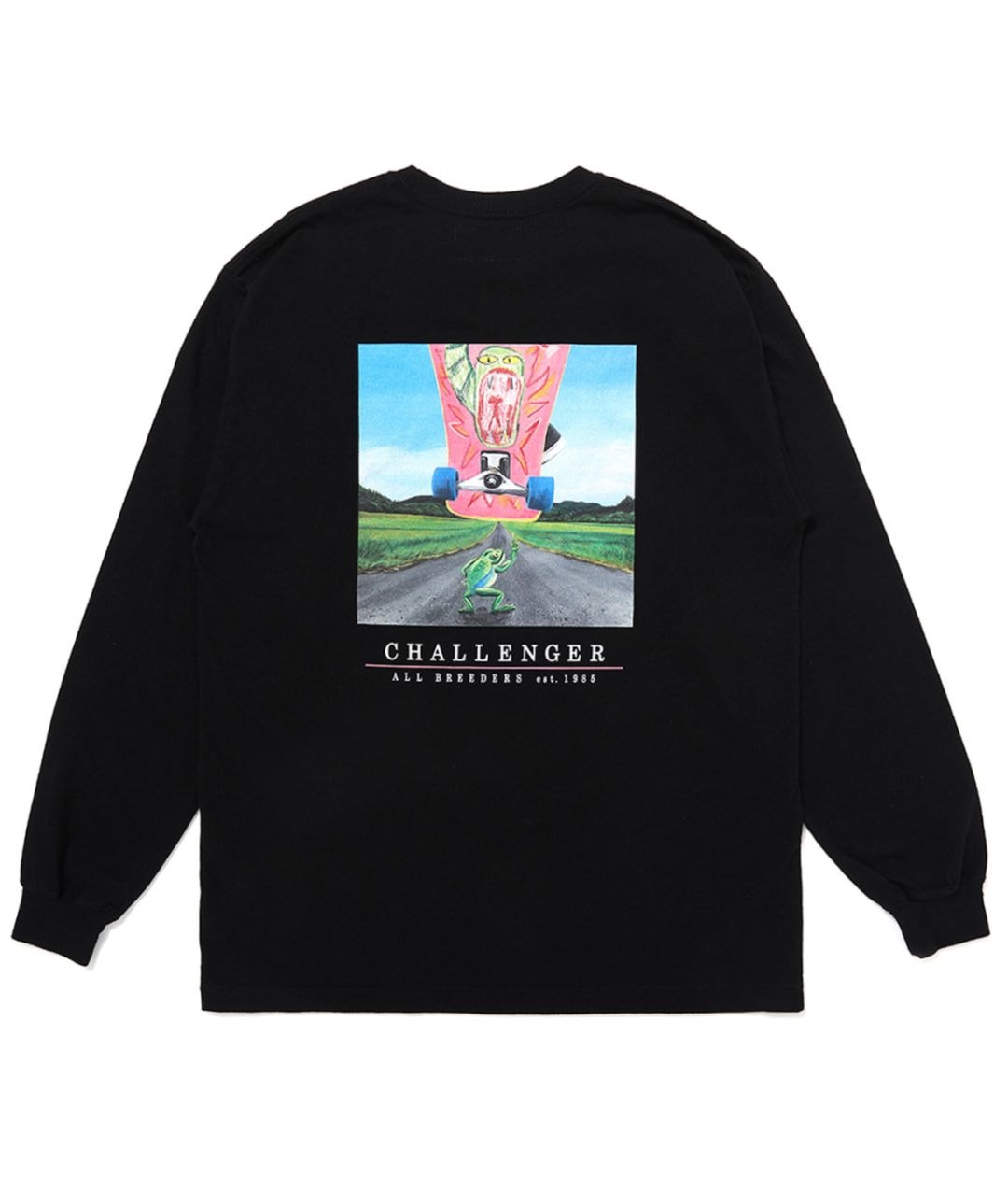 L/S FROG TEE【BLACK】