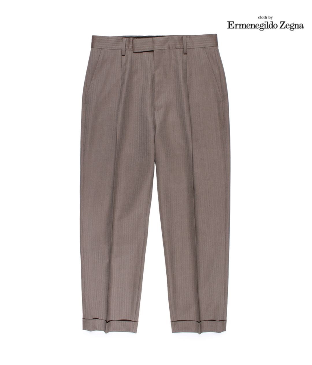 ワコマリア　ブラウン　トラウザー　ゼニア　タイプ1 WACKO MARIA◇×Ermenegildo Zegna/PLEATED TROUSERS/M/ベージュ