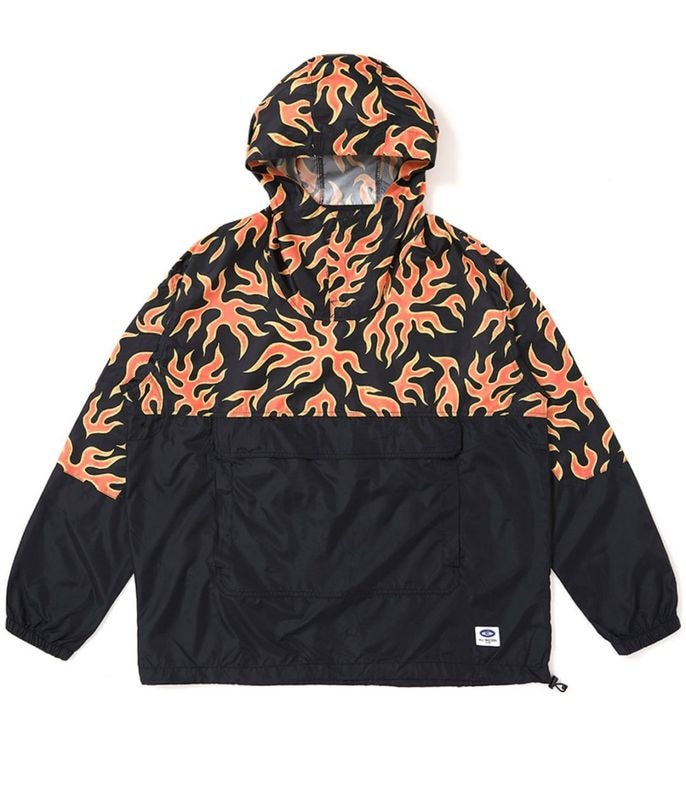 PACKABLE FIRE ANORAK【ORANGE-BLACK】