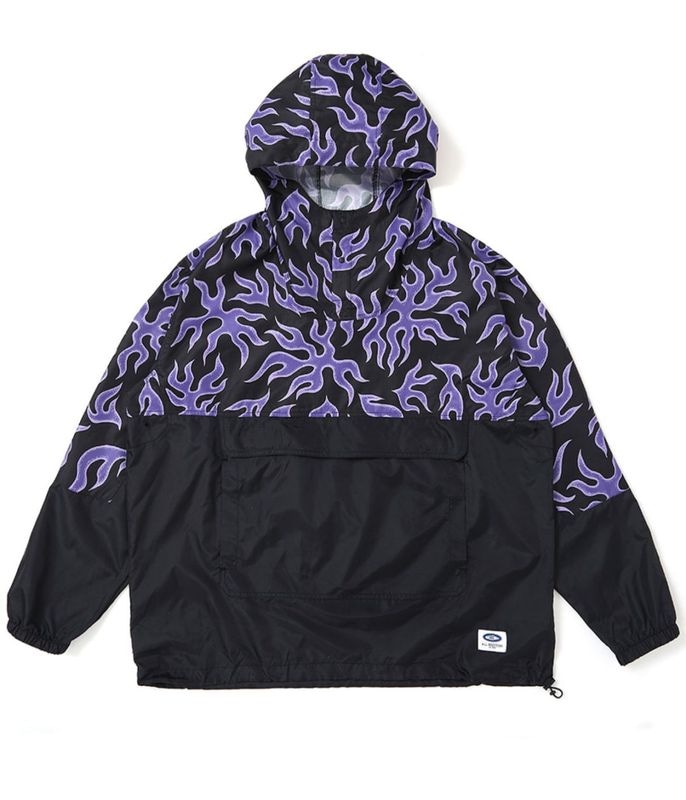 PACKABLE FIRE ANORAK【PURPLE-BLACK】