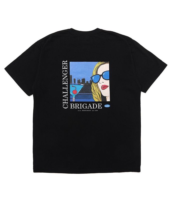 COCKTAIL POCKET TEE【BLACK】