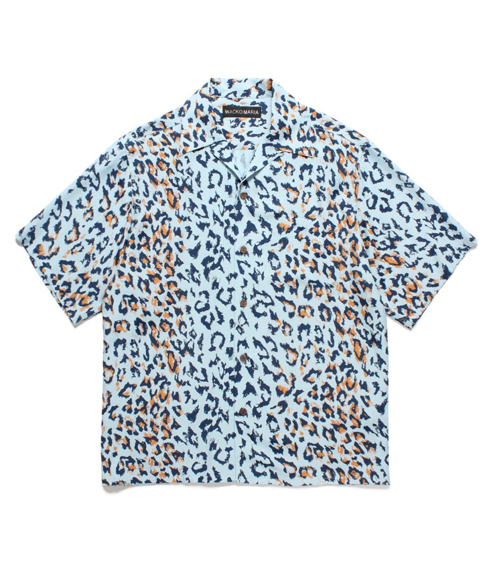 LEOPARD HAWAIIAN SHIRT (TYPE-1)【BLUE】