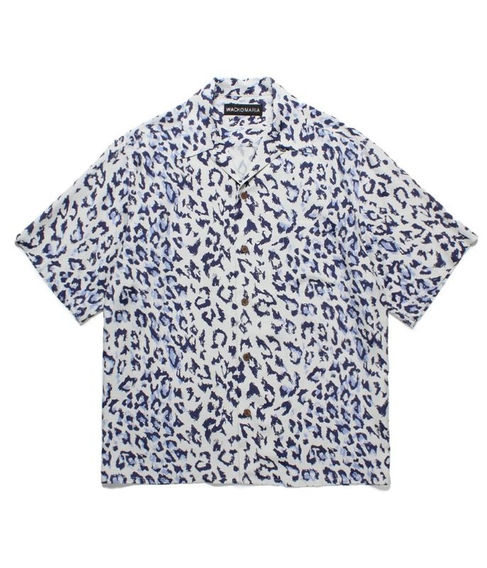 LEOPARD HAWAIIAN SHIRT (TYPE-1)【GRAY】