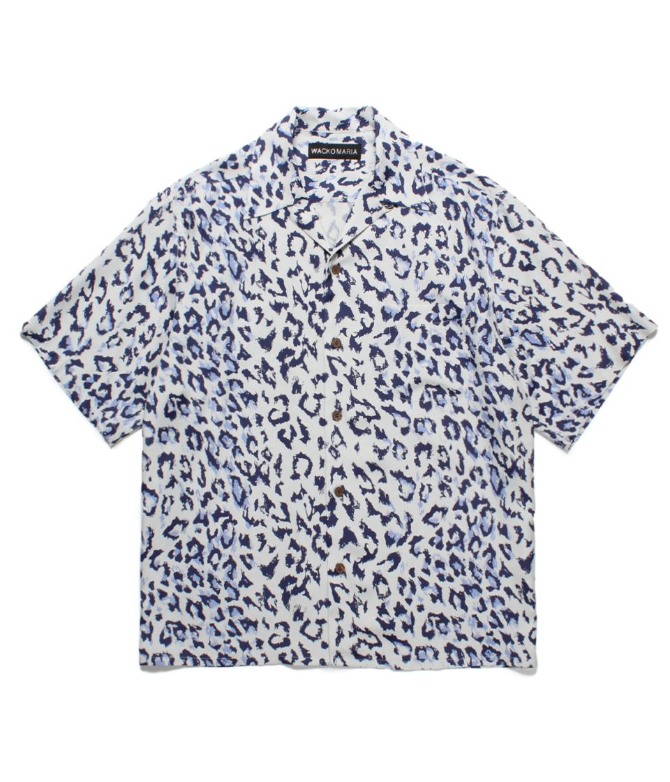 LEOPARD HAWAIIAN SHIRT (TYPE-1)【GRAY】