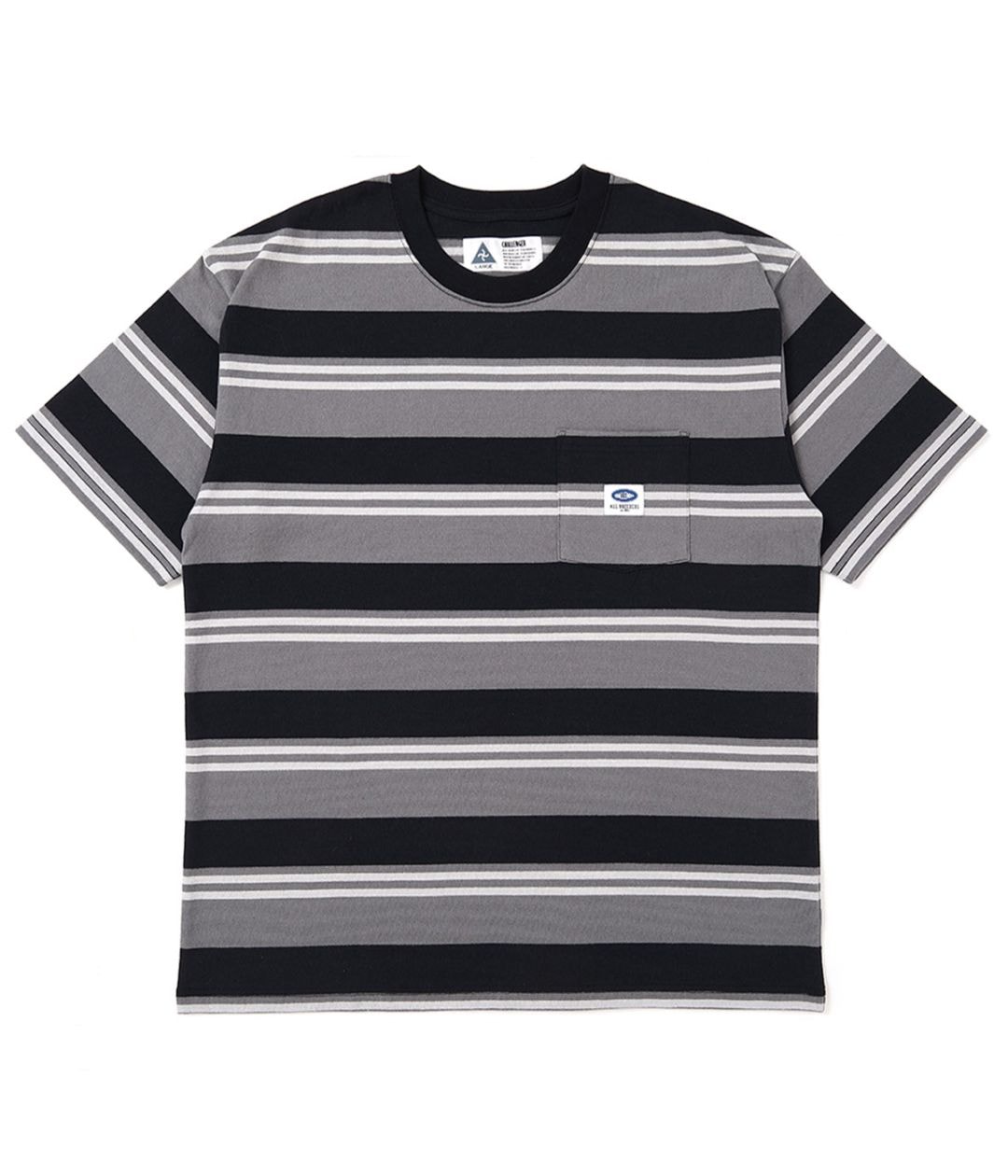 S/S BORDER TEE【GRAY-BLACK】｜CHALLENGER｜MELTING POT（正規