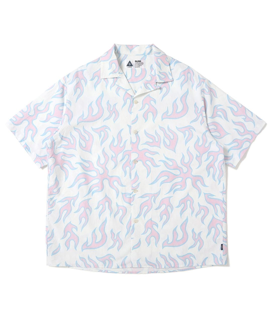 S/S FIRE SHIRT【LT PINK-WHITE】｜CHALLENGER｜MELTING POT（正規取扱
