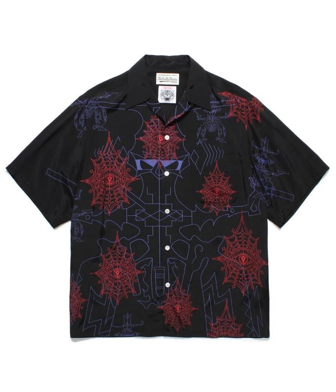 WOLF'S HEAD / HAWAIIAN SHIRT【BLACK】