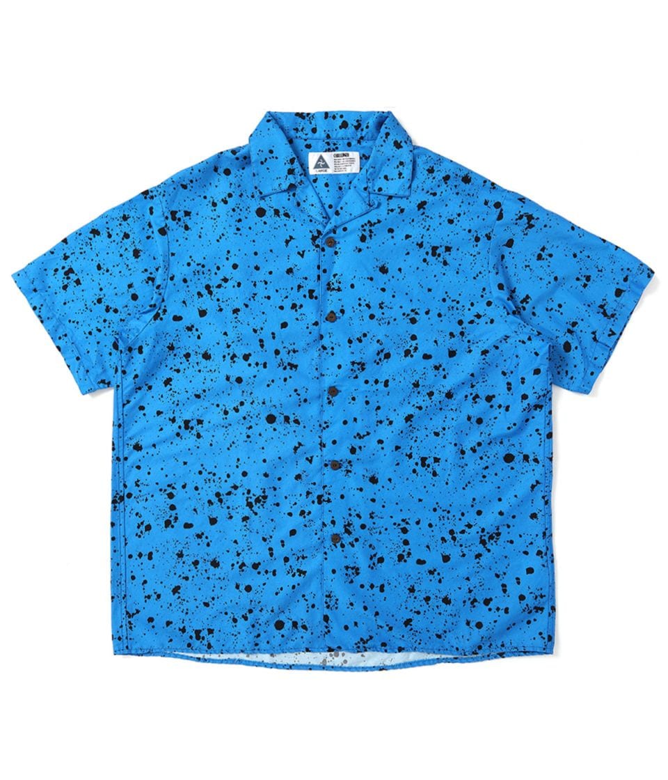 S/S SPLATTER SHIRT【BLUE】