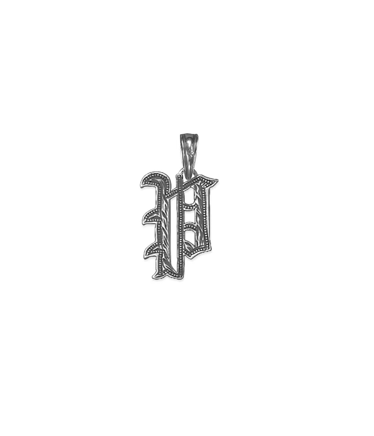Engraved Initial Pendant 【SILVER950】