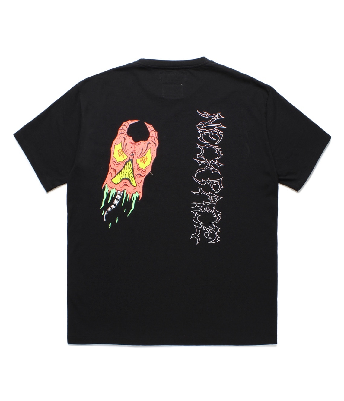 NECK FACE / WASHED HEAVY WEIGHT T-SHIRT (TYPE-2)【BLACK】