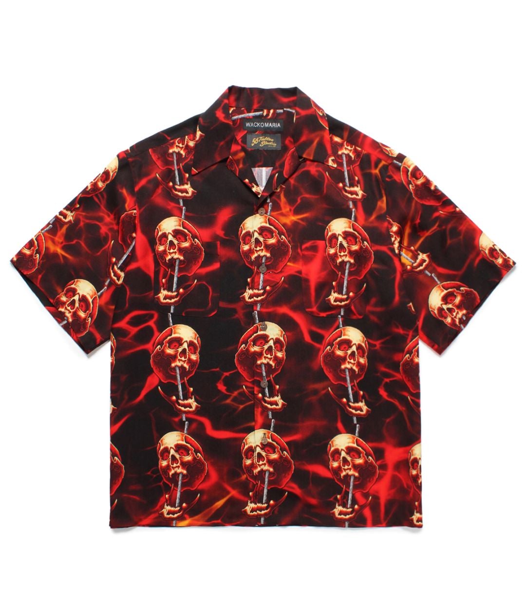 トップス WACKOMARIA HAWAIIAN SHIRT DARK NIGHT THE DARK KNIGHT TRILOGY / HAWAIIAN SHIRT (TYPE-4)【BLACK