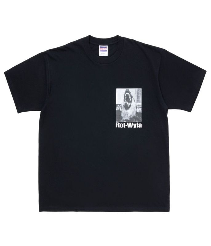 DOG PHOTO TEE【BLACK】