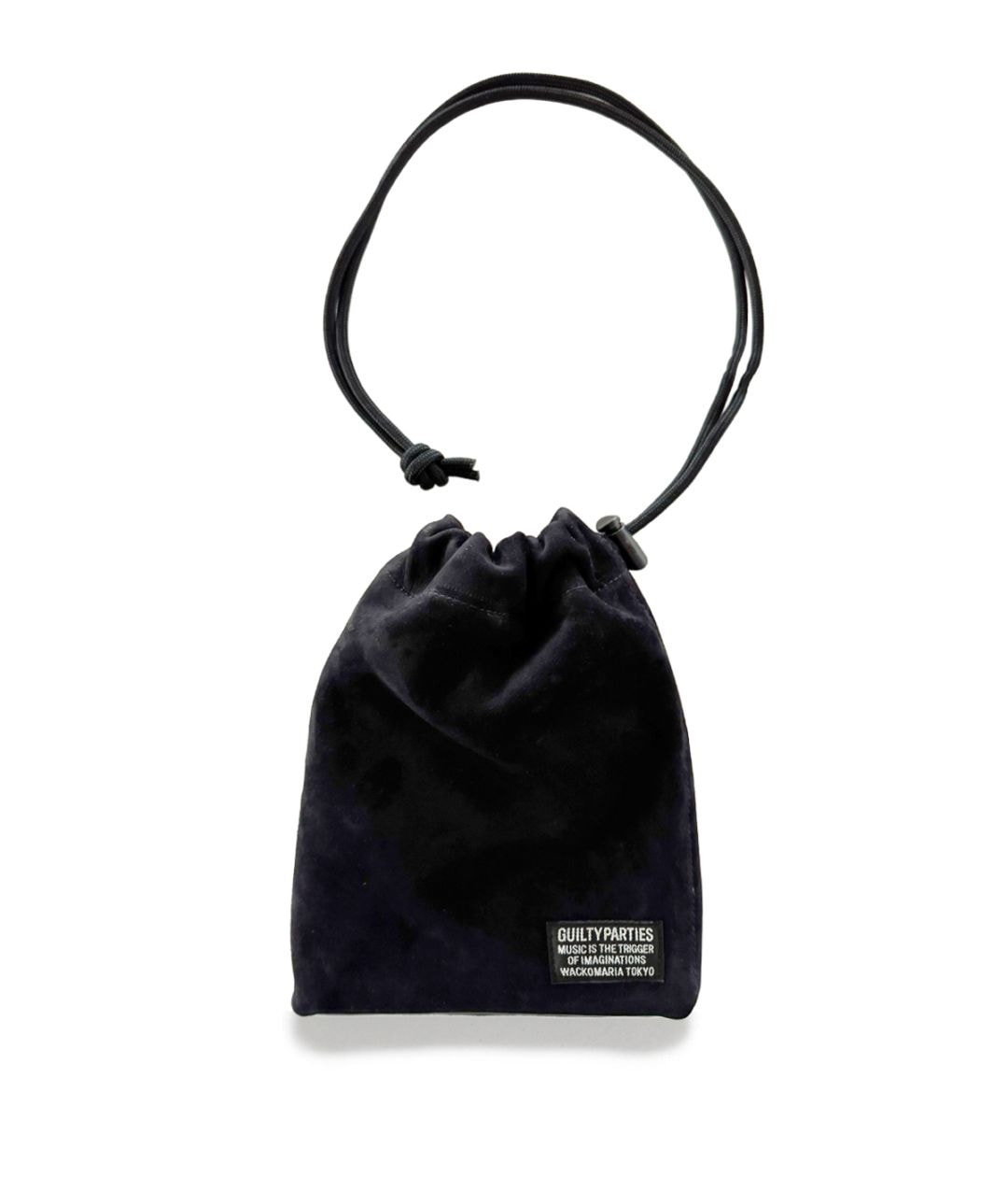 バッグ WACKOMARIA SUEDE LEATHER DRAWSTRING BAG SUEDE LEATHER DRAWSTRING BAG【BLACK】｜WACKO MARIA｜MELTING
