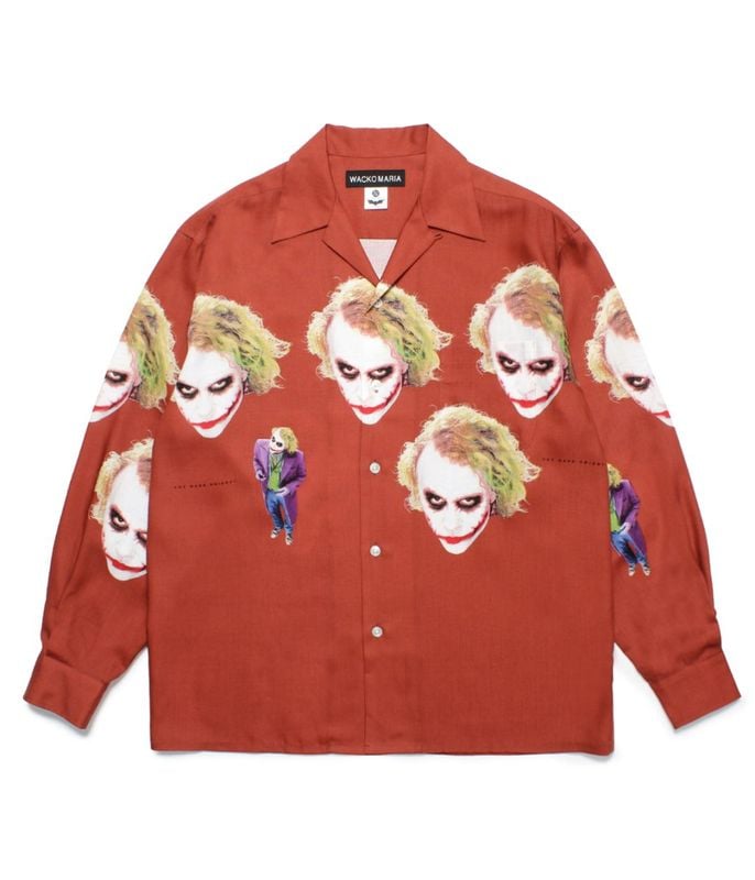 THE DARK KNIGHT TRILOGY / L/S HAWAIIAN SHIRT (TYPE-2)【ORANGE】