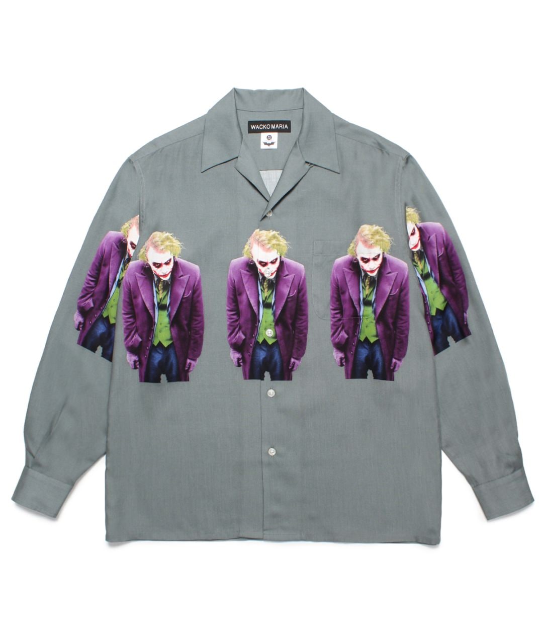 THE DARK KNIGHT TRILOGY / L/S HAWAIIAN SHIRT (TYPE-1)【GRAY