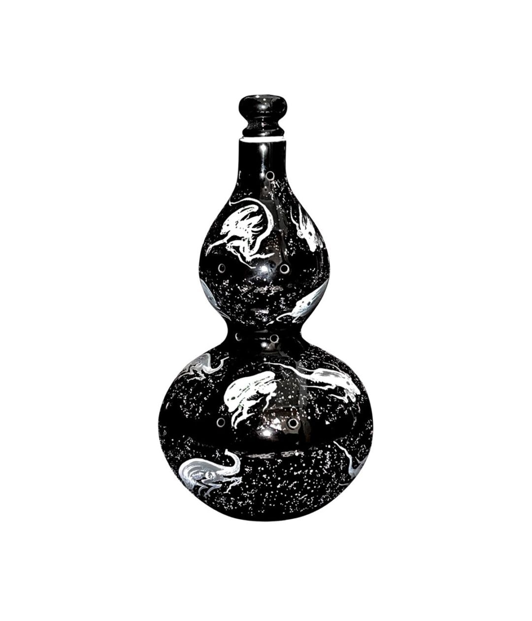 エナメル装飾のダンス彫刻 イスラエル製 SPACE INCENSE HOLDER【BLACK×GLOW IN THE DARK】｜EXODUS｜MELTING