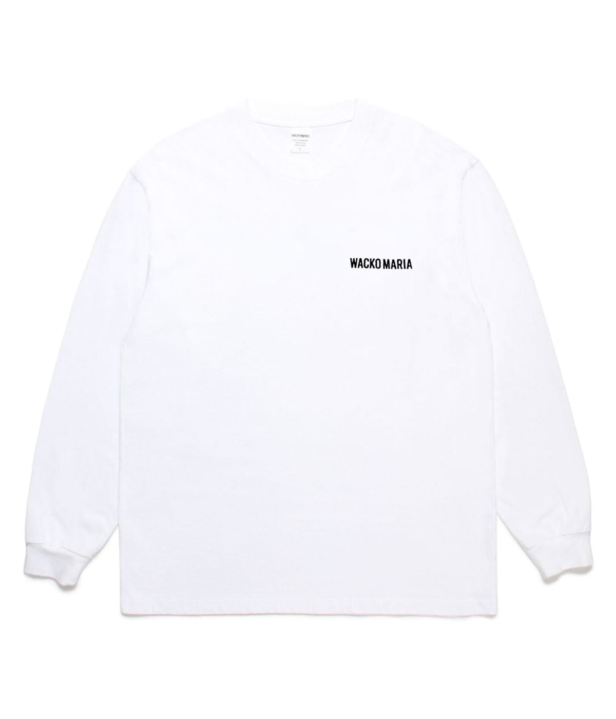 WASHED HEAVY WEIGHT LONG SLEEVE T-SHIRT【WHITE】｜WACKO MARIA
