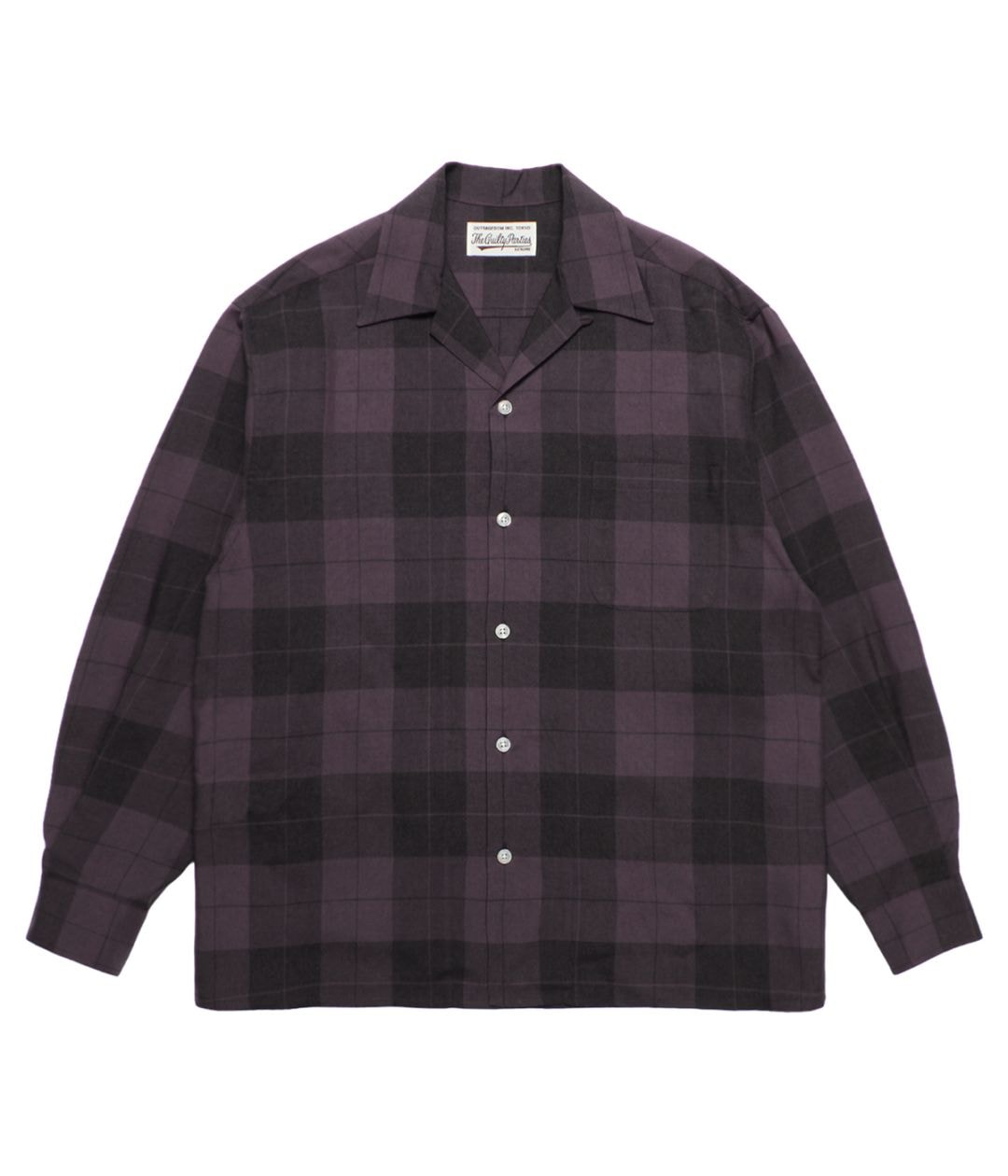 OMBRE CHECK OPEN COLLAR SHIRT【PURPLE】｜WACKO MARIA｜MELTING POT