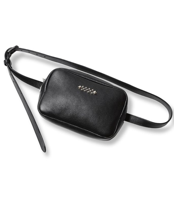 STUDS LEATHER BODY BAG【BLACK】