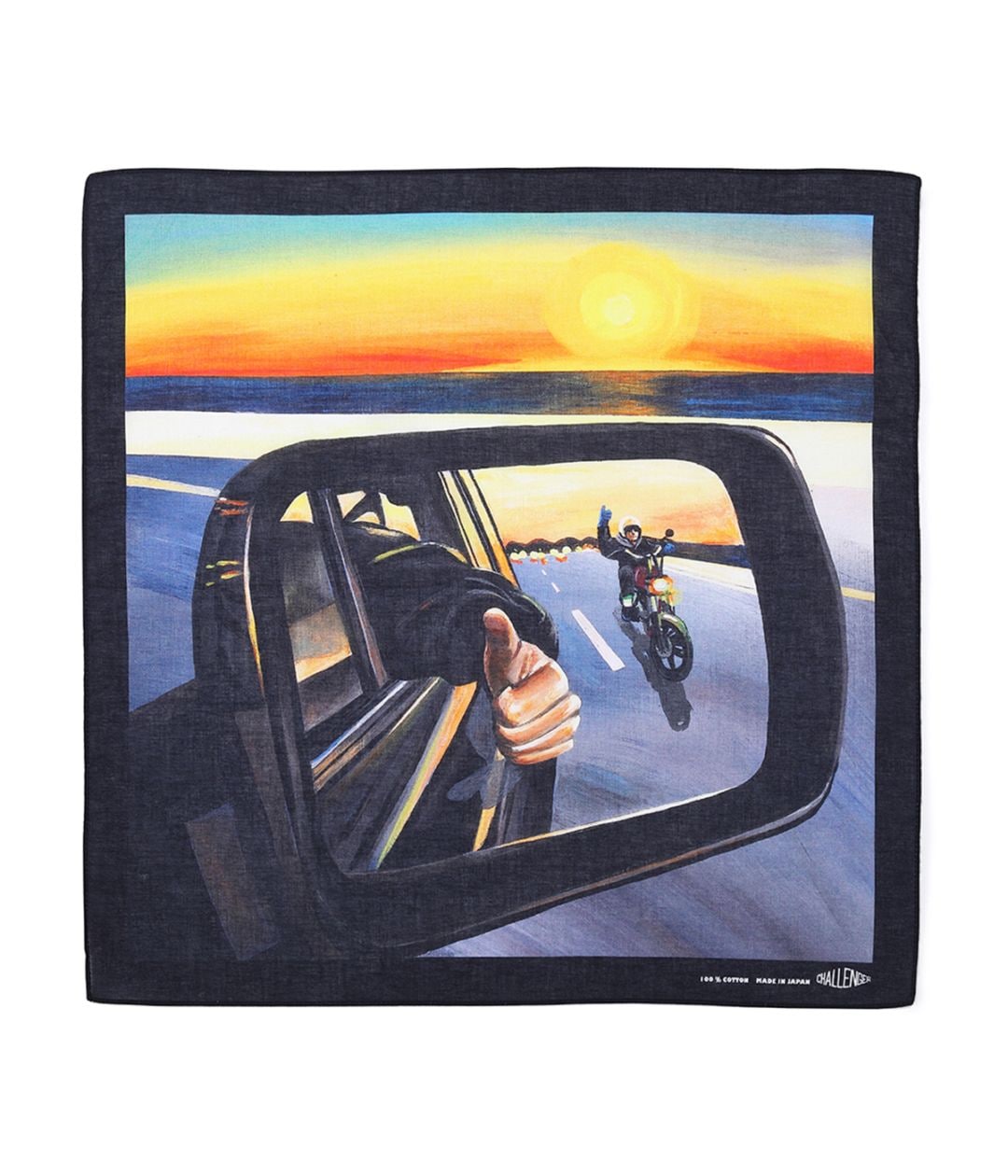 SUNSET DRIVE BANDANA【BLACK】｜CHALLENGER｜MELTING POT（正規取扱店