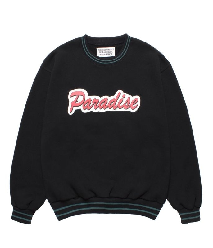 MIDDLE WEIGHT SWEAT SHIRT (TYPE-2)【BLACK】