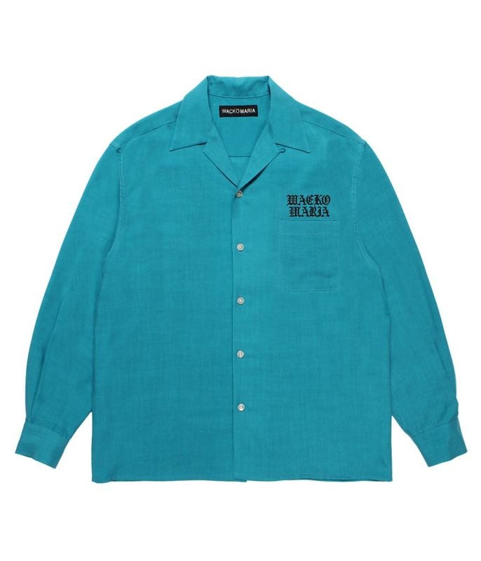 50'S OPEN COLLAR SHIRT (TYPE-1)【BLUE】