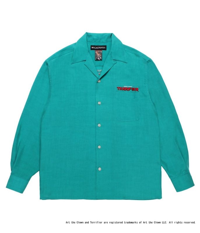 TERRIFIER / 50'S OPEN COLLAR SHIRT【GREEN】