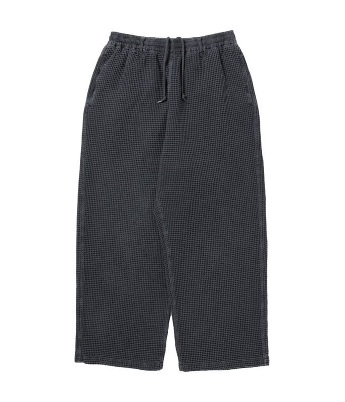 Pigment Dyed Waffle Easy Pants【BLACK】
