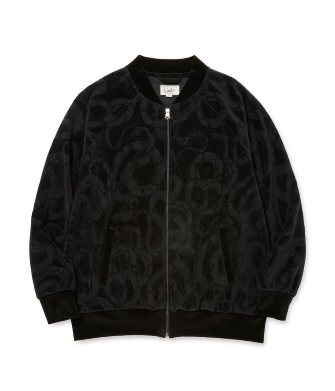 JQ VELOUR JACKET -SNAKE PATTERN-【BLACK】