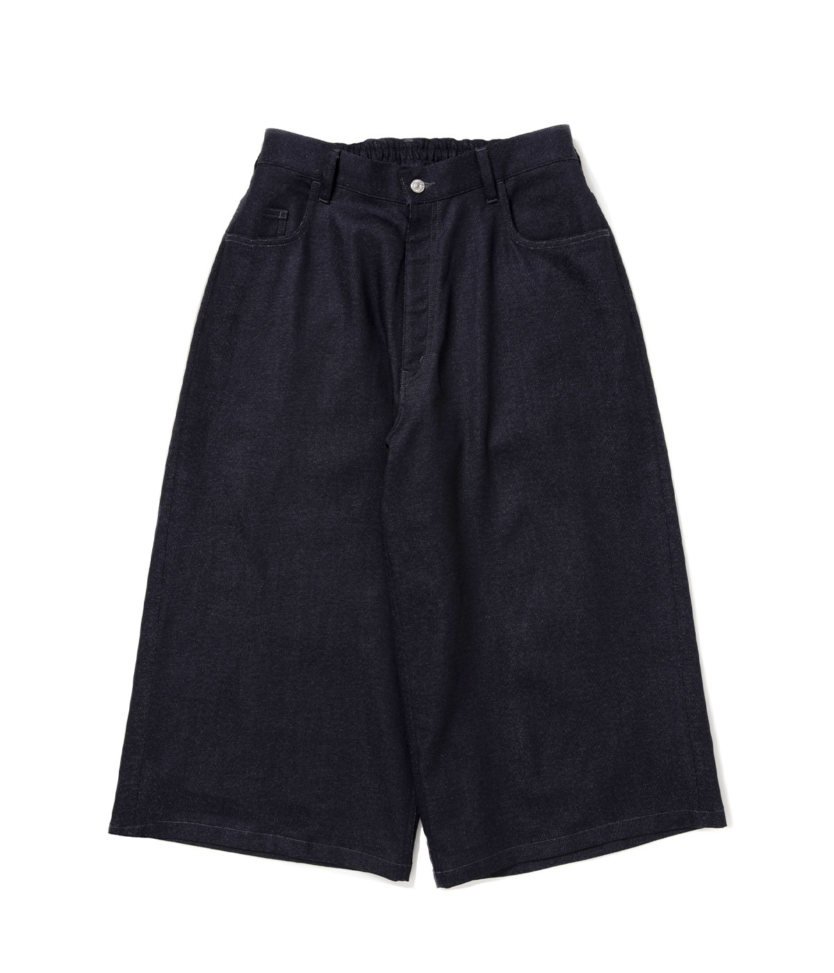 Reverse Loop Denim 5 Pocket Shin Cut Wide Easy Pants【INDIGO RIGID】