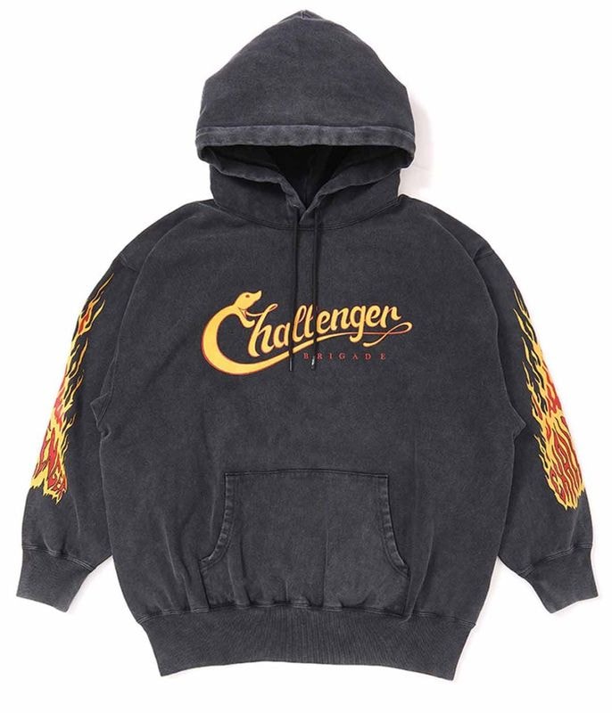 SNAKING LOGO HOODIE【BLACK】