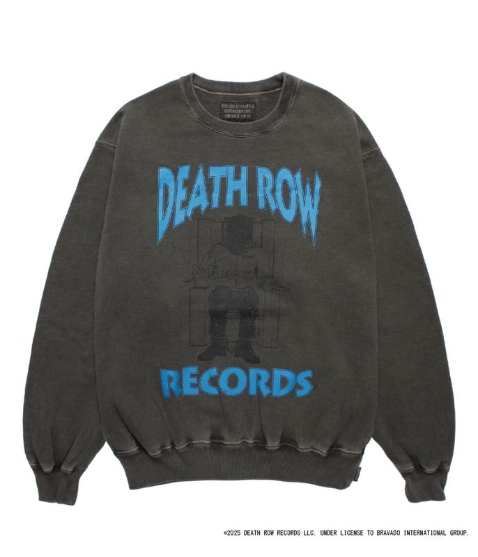 DEATH ROW RECORDS / GARMENT DYED SWEAT SHIRT【GRAY】