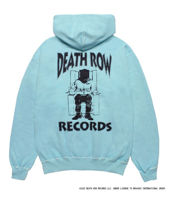 DEATH ROW RECORDS / GARMENT DYED HOODED SWEAT SHIRT【BLUE】