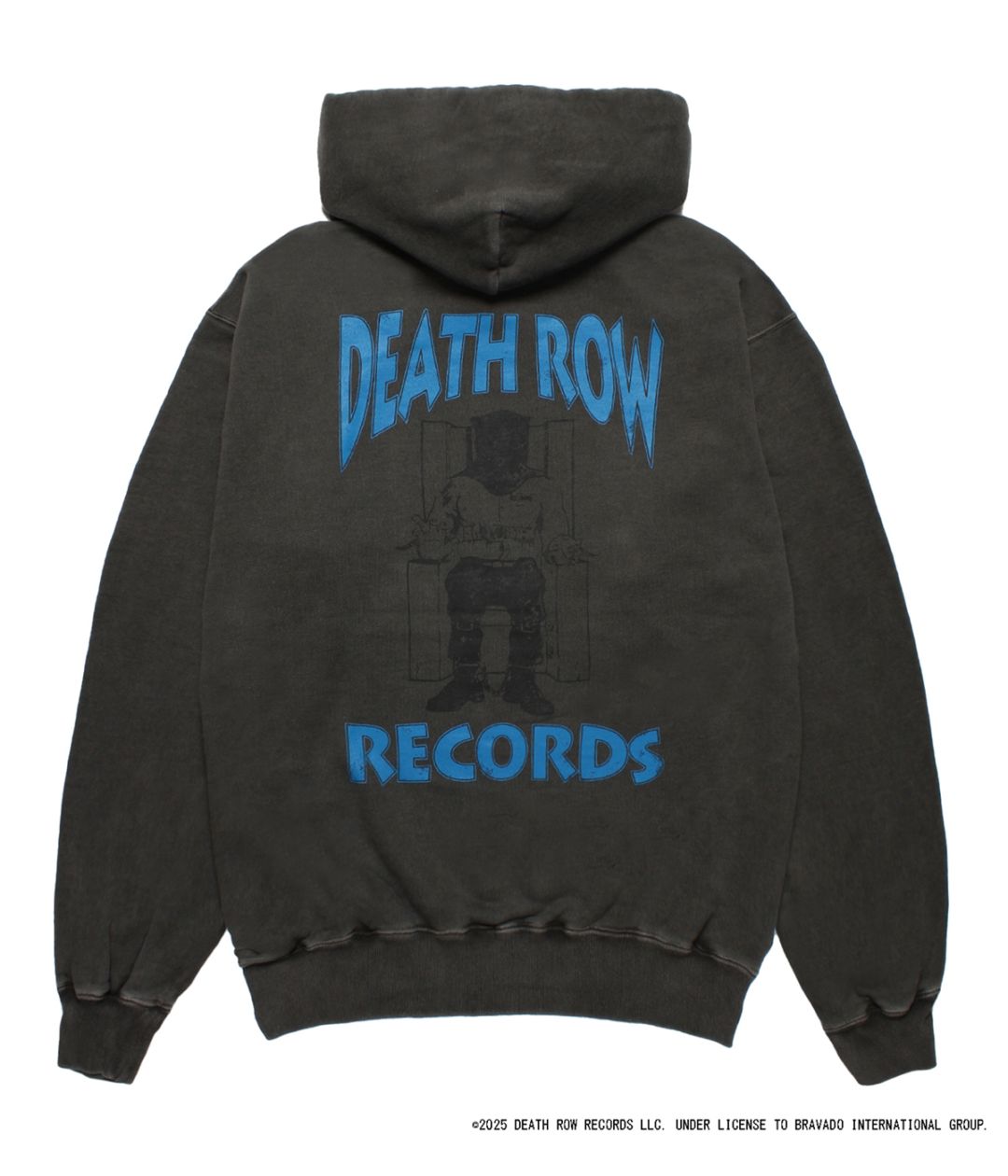 DEATH ROW RECORDS / GARMENT DYED HOODED SWEAT SHIRT【GRAY】｜WACKO