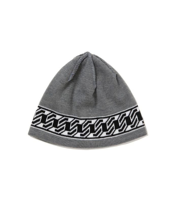 Jacquard Cuffless Beanie【GRAY MIX】
